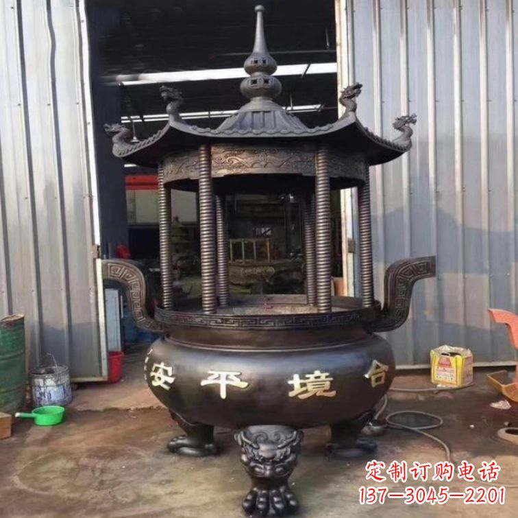 聊城精美古代铜香炉雕塑,成就您的家庭情调