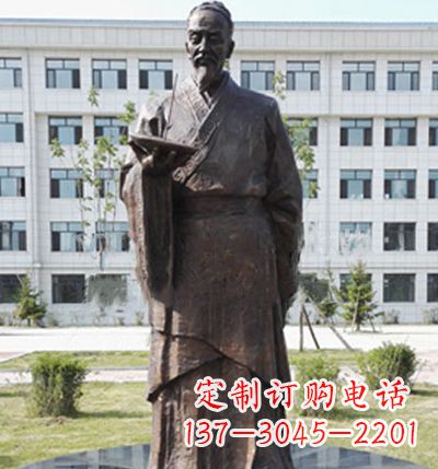 聊城传承古代珍贵文化—祖冲之铜雕塑