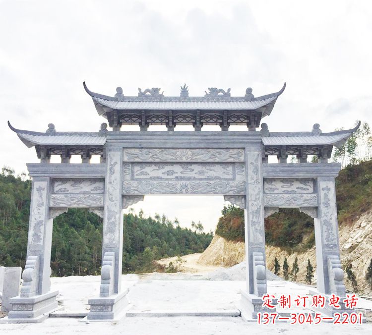 聊城中领雕塑精美牌坊雕塑