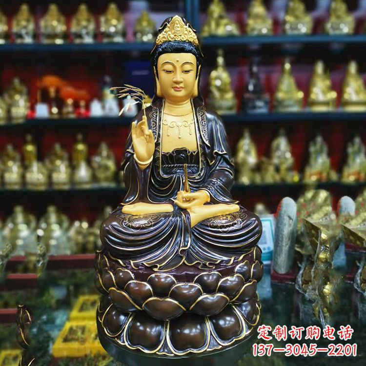 聊城古铜手工雕刻观音佛像