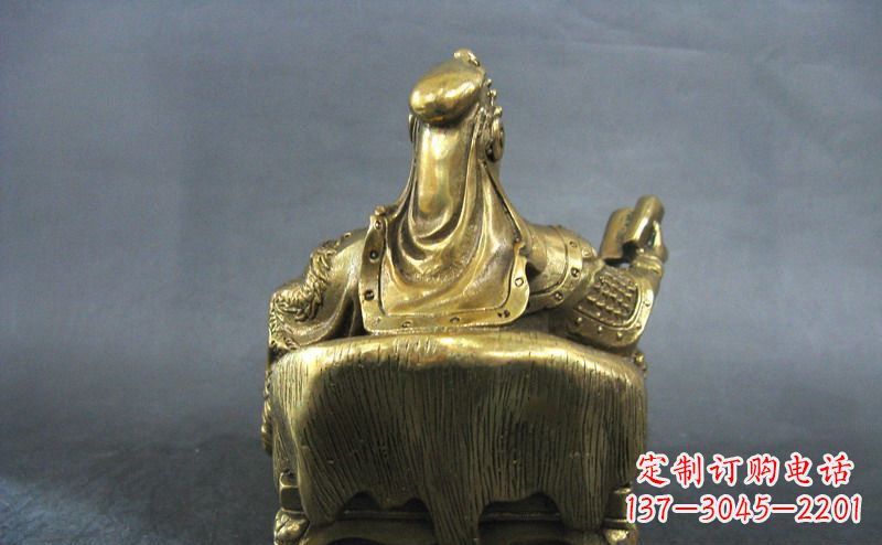 聊城关公读春秋武财神铜雕