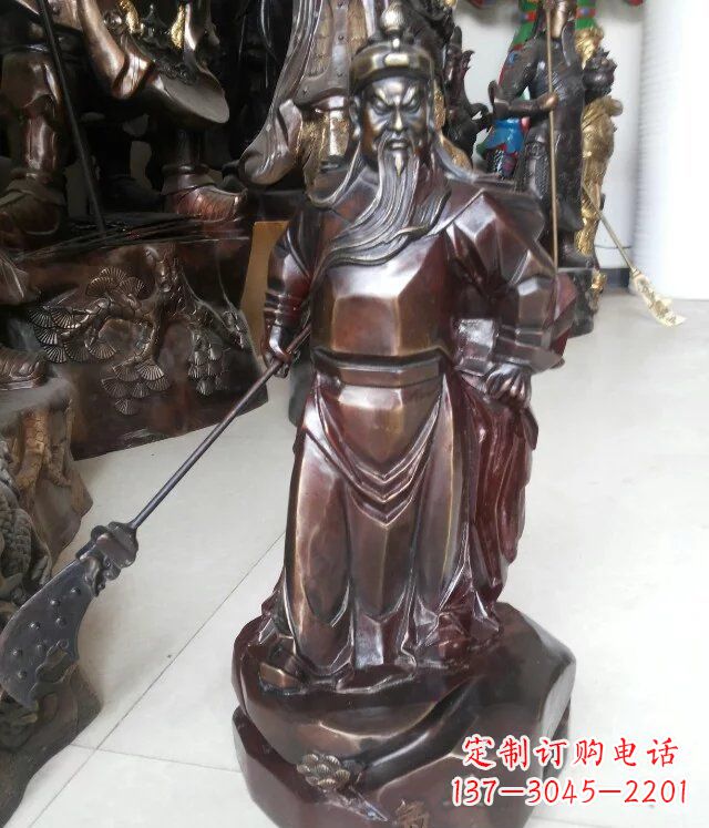 聊城关公古代人物铜雕 (3)