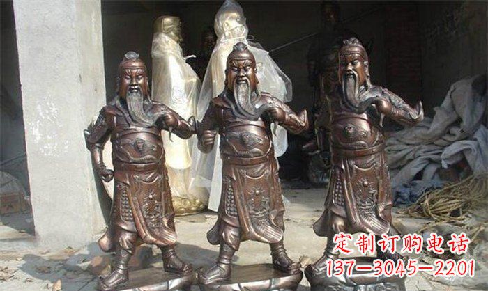 聊城精美绝伦的关公铜雕塑