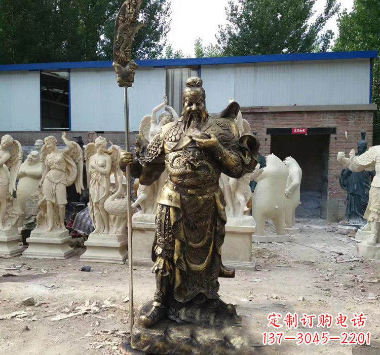 聊城关公庙铜雕关公