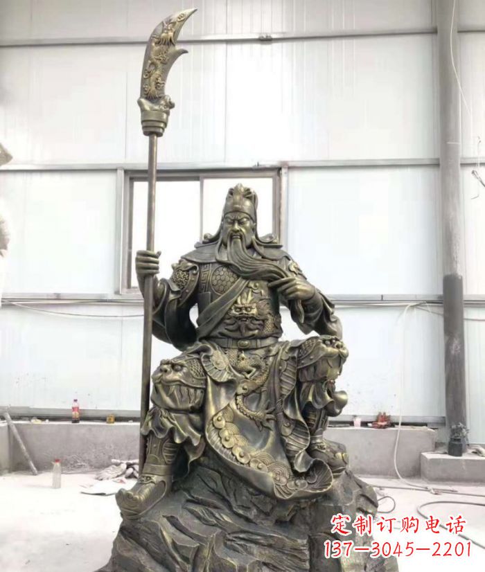聊城关公人物铜雕 (3)