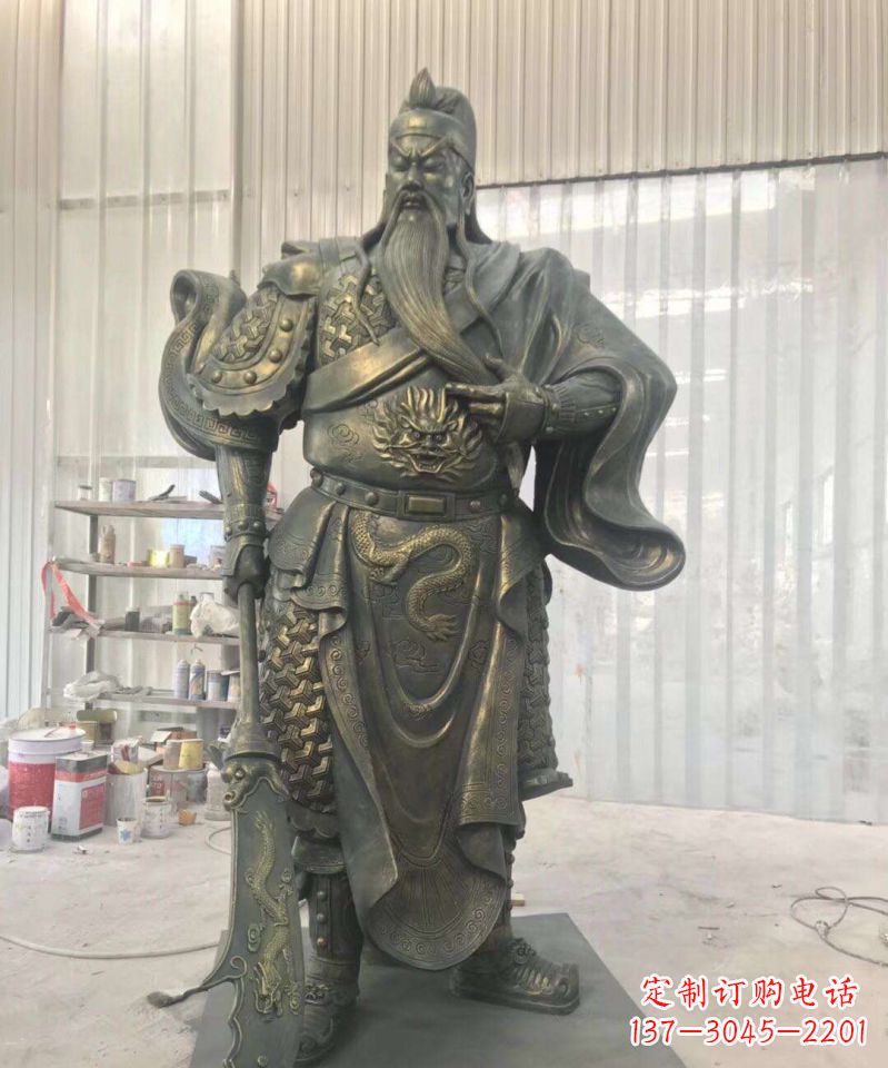 聊城关公铜雕–传承古老的英雄气概