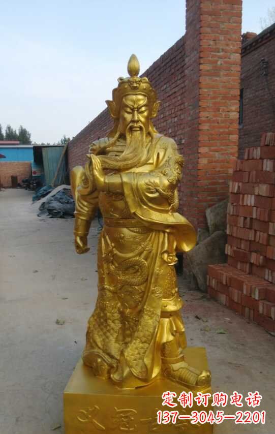 聊城精美关公铜像雕塑