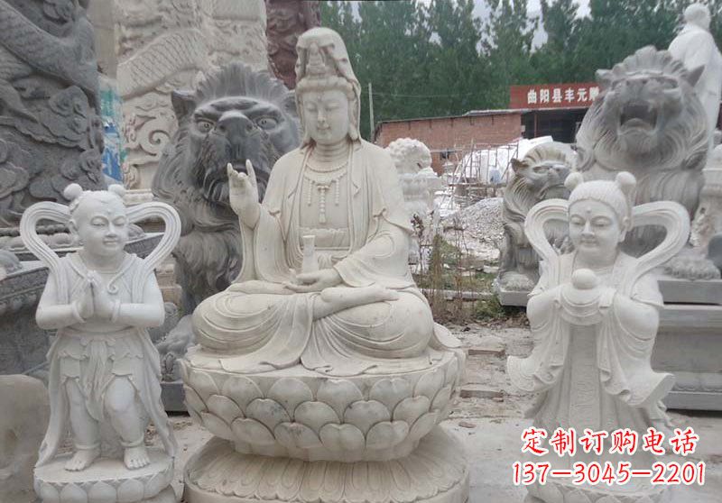 聊城观音菩萨善财童子和龙女雕塑