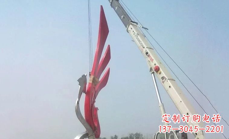 聊城独特而精致的不锈钢抽象凤凰雕塑