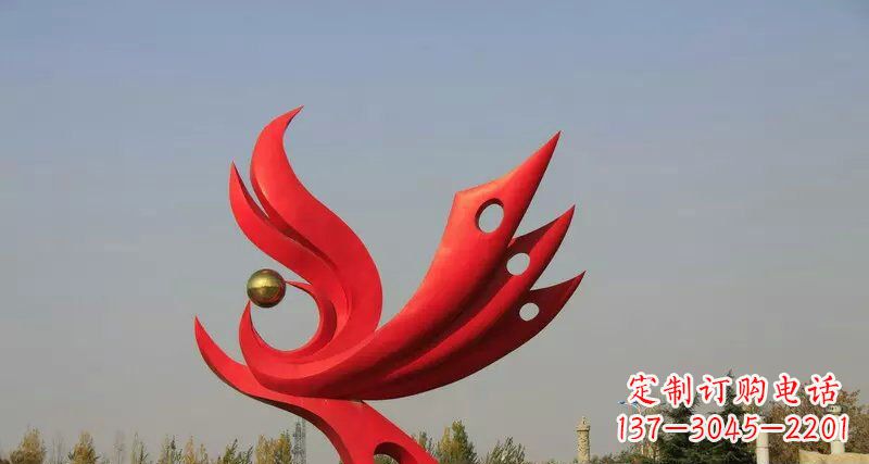 聊城不锈钢手工凤凰雕塑