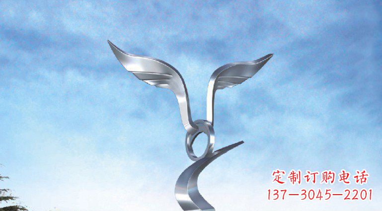 聊城中领雕塑出品:不锈钢海鸥雕塑
