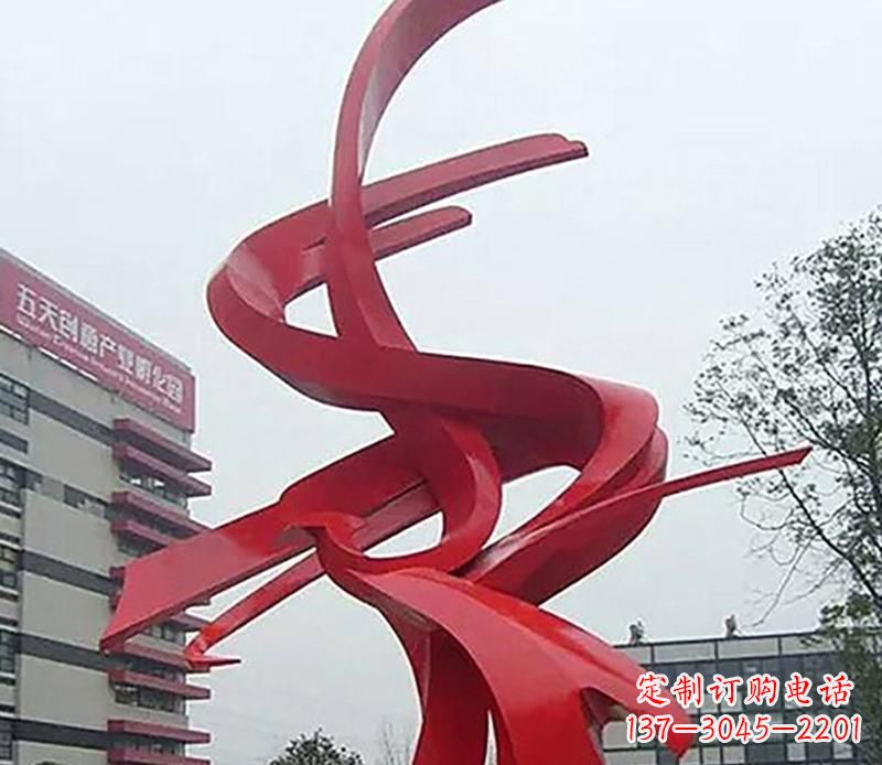 聊城不锈钢抽象飘带雕塑