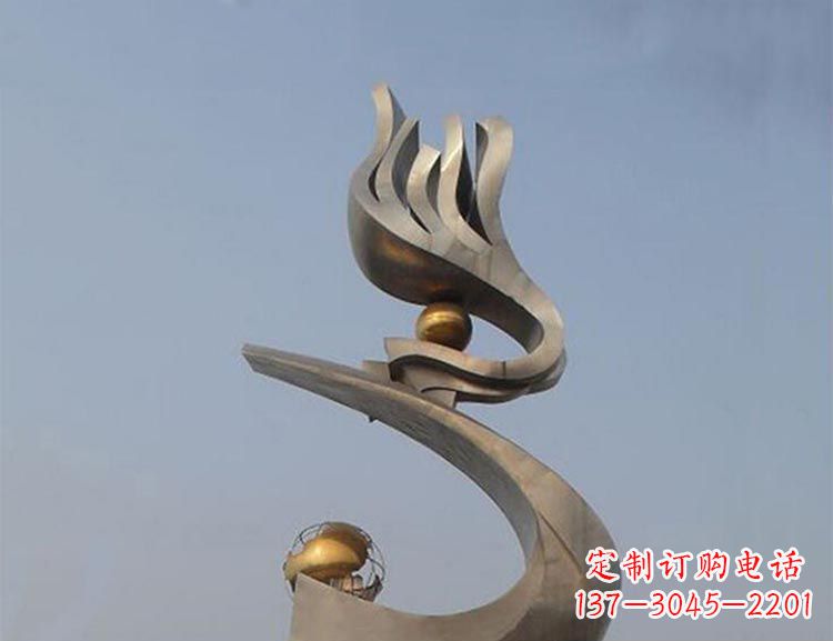 聊城雅致艺术:不锈钢凤凰雕塑