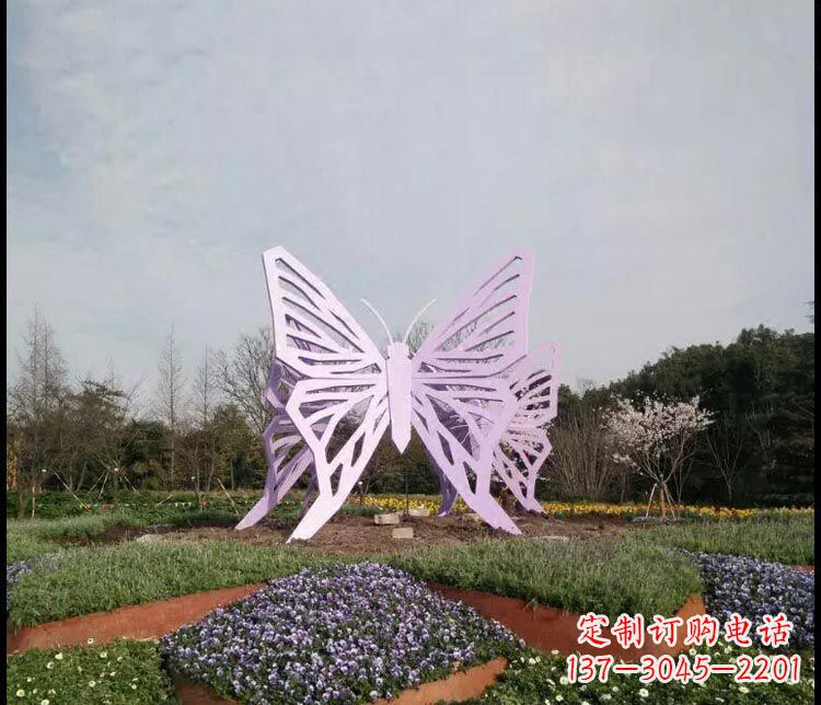 聊城中领雕塑厂家精美不锈钢蝴蝶雕塑