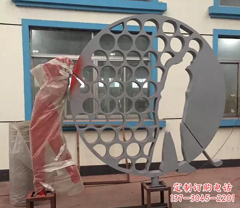 聊城精致现代风格不锈钢高尔夫雕塑