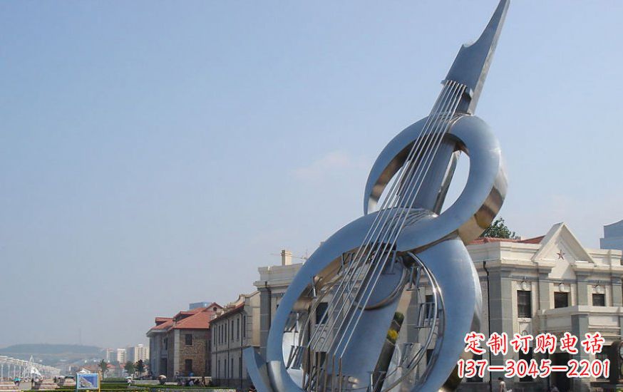 聊城广场不锈钢大提琴雕塑