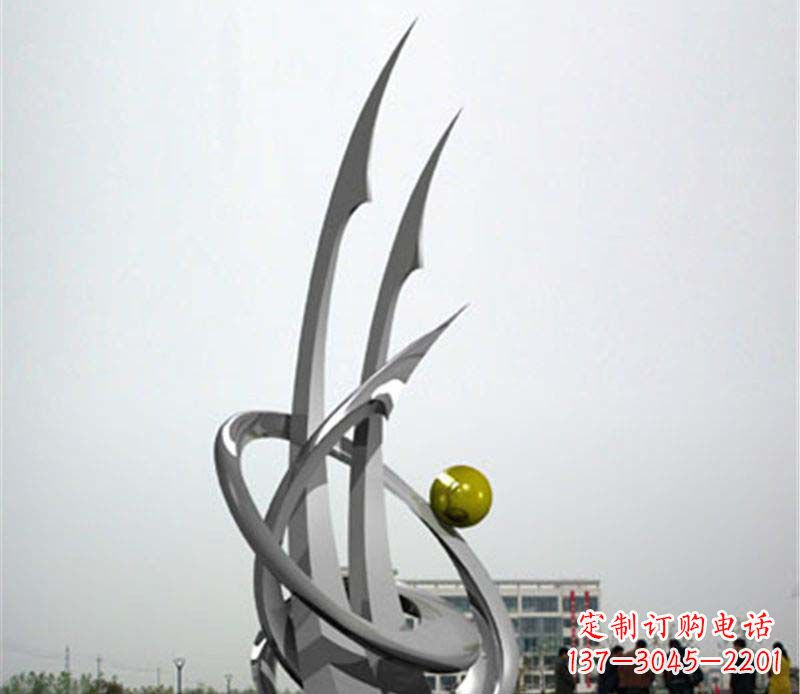 聊城广场不锈钢帆船抽象雕塑