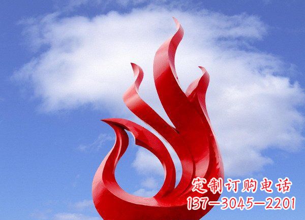 聊城广场不锈钢凤凰雕塑 (2)