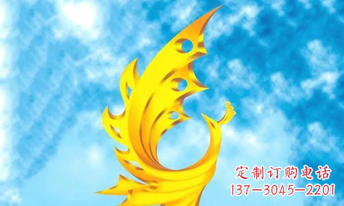 聊城中领雕塑-不锈钢凤凰雕塑