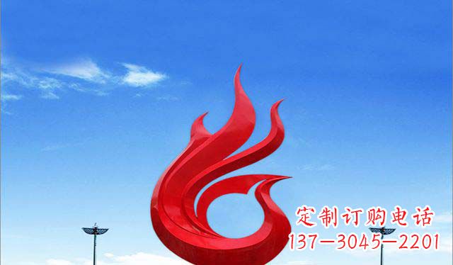 聊城广场不锈钢凤凰雕塑1