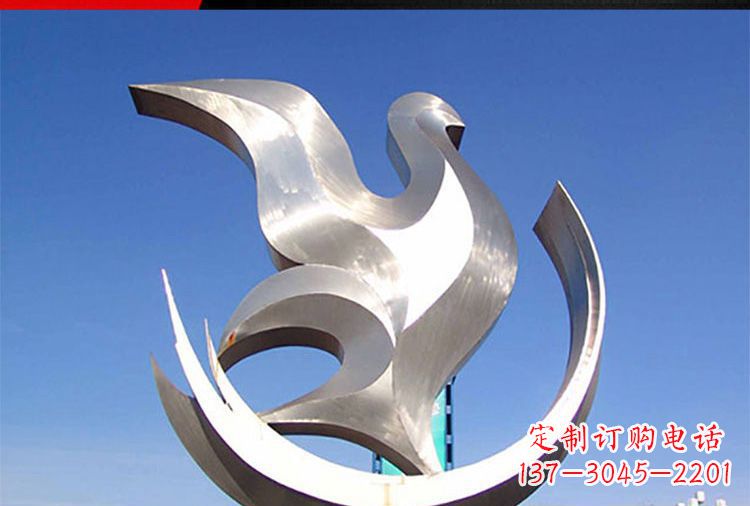 聊城雕刻工艺制作的精美不锈钢鸽子摆件
