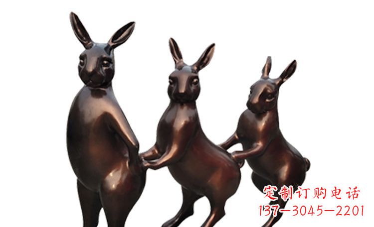 聊城天马行空的不锈钢光面兔子雕塑
