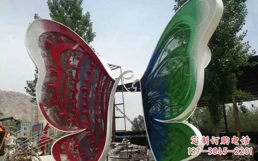 聊城广场不锈钢蝴蝶雕塑 (3)