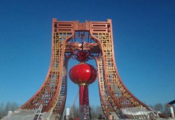 聊城中领雕塑推出不锈钢大型灯笼雕塑