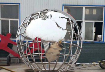 聊城中领雕塑制作专业不锈钢地球仪景观雕塑