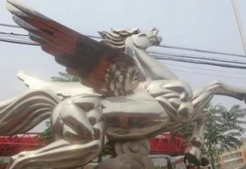 聊城流畅优美的不锈钢飞马雕塑