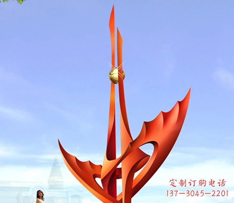 聊城不锈钢火炬抽象雕塑