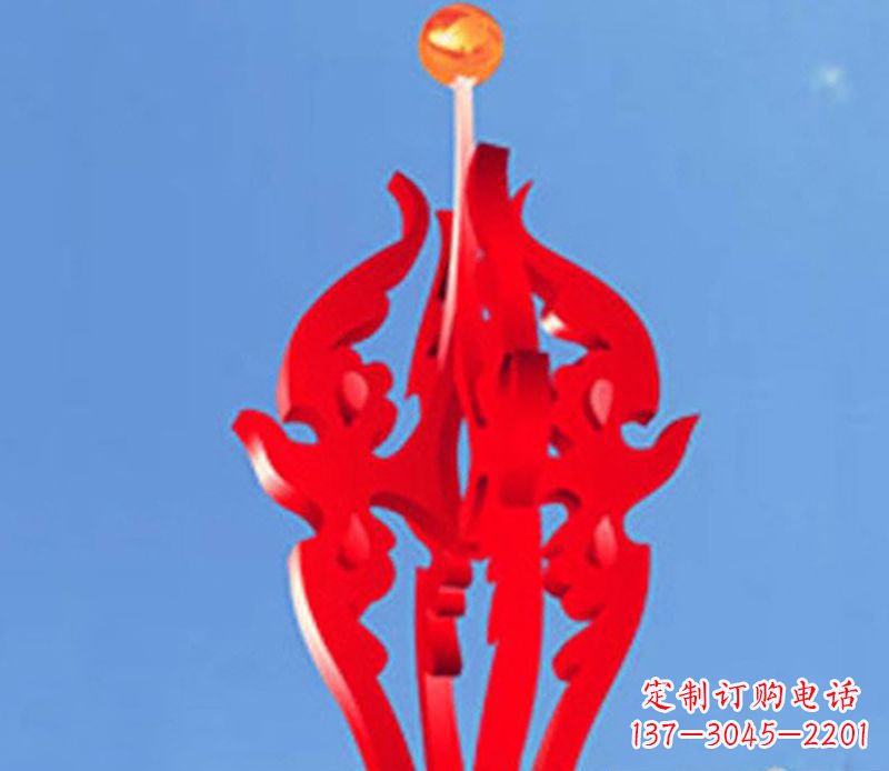 聊城广场不锈钢火苗抽象雕塑