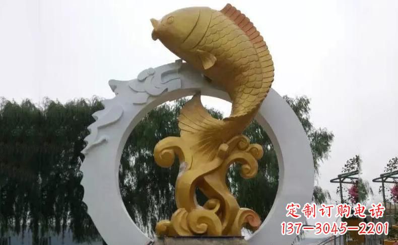 聊城广场不锈钢金龙鱼雕塑