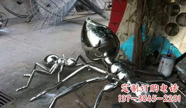 聊城中领雕塑|不锈钢蚂蚁雕塑