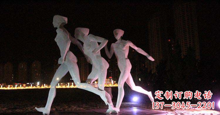 聊城优雅靓丽的女性不锈钢跑步雕塑