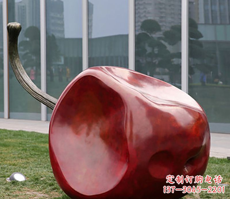 聊城优雅大气的不锈钢苹果雕塑