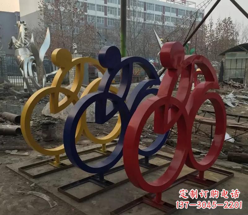 聊城中领雕塑推出的自行车雕塑是一件别具一格的…