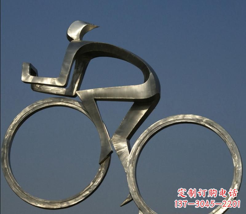 聊城不锈钢骑自行车雕塑