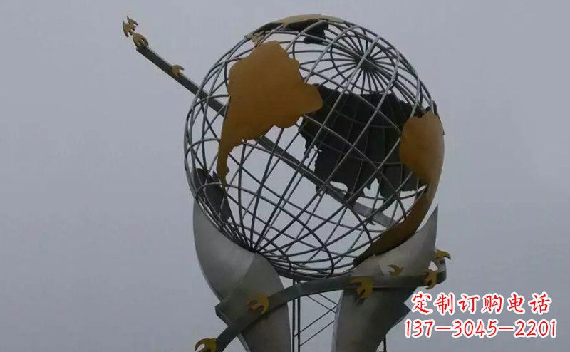 聊城不锈钢大地手托雕塑