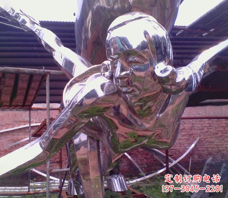 聊城彰显经典风采的不锈钢运动员雕塑