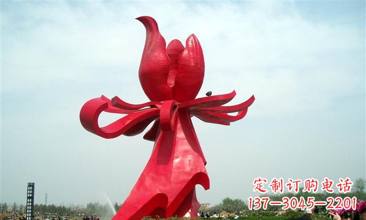 聊城艺术精品--中领雕塑专业定制紫荆花雕塑