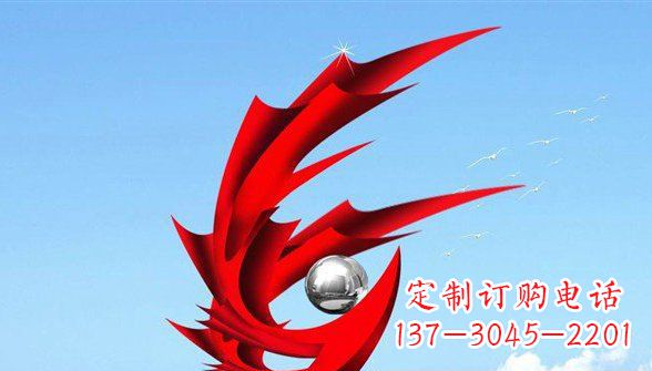 聊城传统凤凰不锈钢雕塑,带来中国传统文化的神秘气息