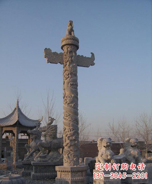 聊城广场大理石华表雕塑