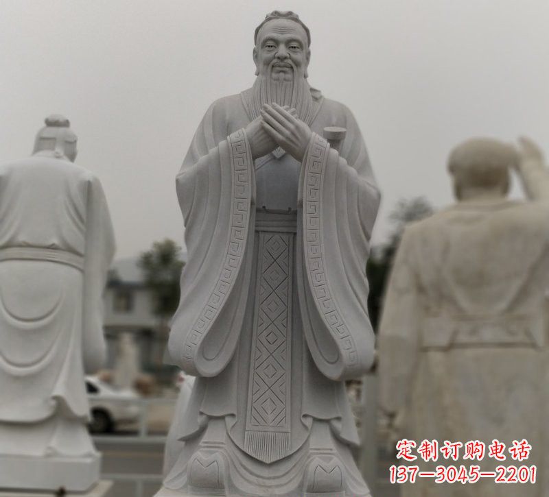 聊城中领雕塑:铸造传统文化,精致的大理石孔子石雕