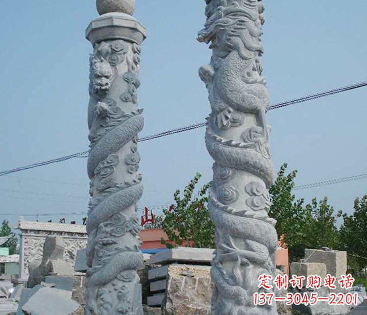 聊城高级雕刻工艺的大理石盘龙柱