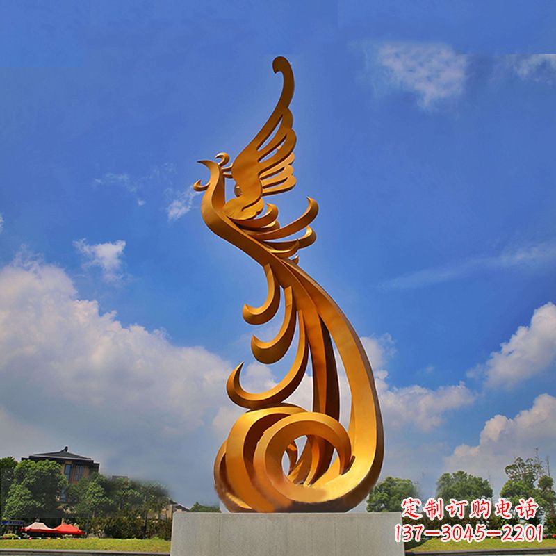 聊城精美凤凰不锈钢雕塑