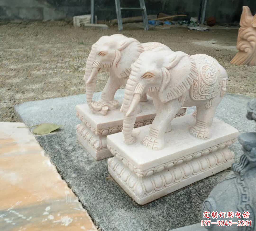 聊城汇聚大象精神的石雕大象
