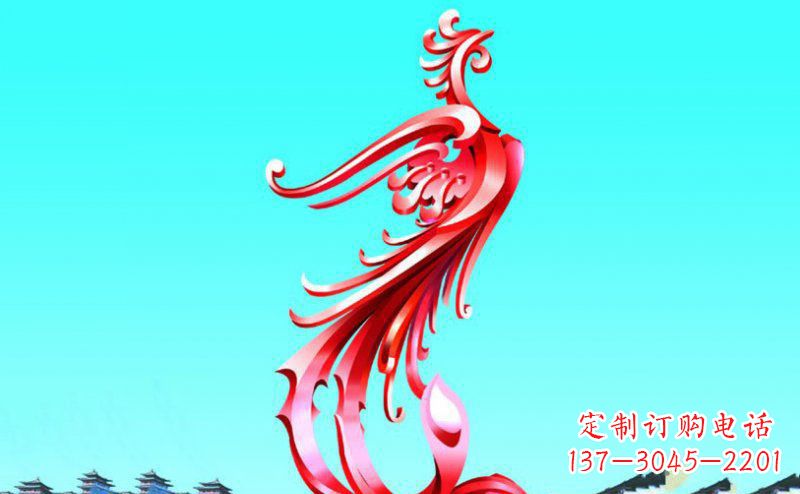 聊城广场凤凰不锈钢雕塑