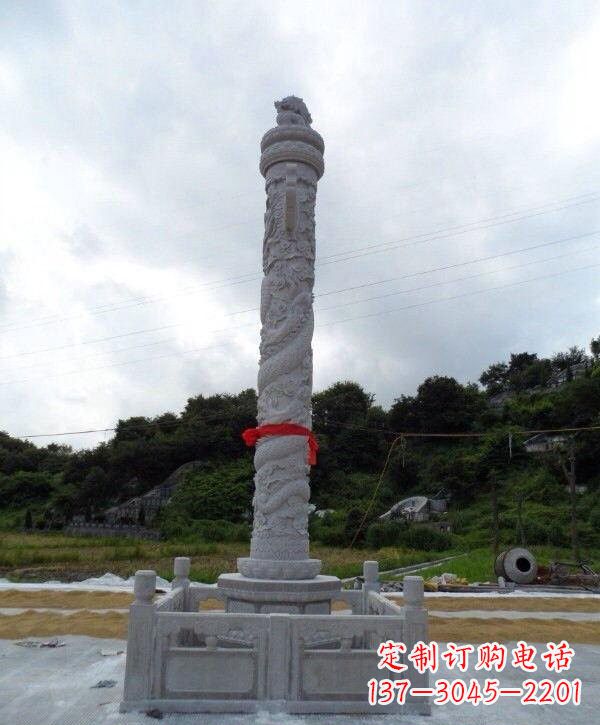 聊城高质感汉白玉华表雕塑,让您的空间时尚更有品位