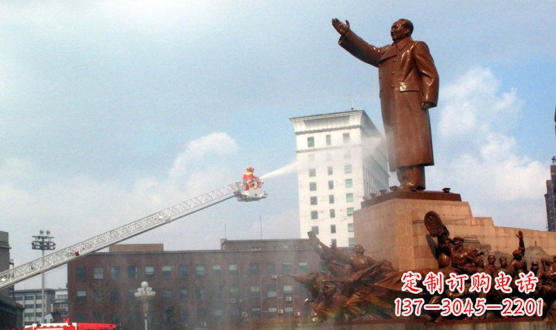 聊城精致雕塑,极致致敬——毛主席景观铜雕
